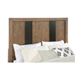 Benjara Reon King Platform Bed w 2 Storage Drawers- Reeded Ash Brown Black