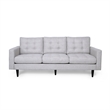 Benjara Apex Sofa- 3 Seater- 83 Inch- Modern Button Tufted- Beige Fabric