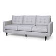 Benjara Apex Sofa- 3 Seater- 83 Inch- Modern Button Tufted- Beige Fabric