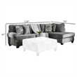 Benjara Bova Sectional Chaise Sofa- 170