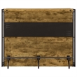 Benjara Urban Wooden Bar Unit with Stemware Rack- Wire Brushed Black