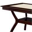 Benjara Rectangular Wooden Dining Table with Angled Wooden Legs- Brown and Cream