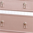 Benjara Contemporary Solid Wood Night Stand With Mirror Trim- Pink