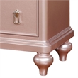 Benjara Contemporary Solid Wood Night Stand With Mirror Trim- Pink
