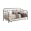 Benjara Well designed Twin Metal Daybed- Bronze