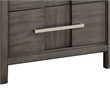 Benjara Transitional Solid Wood Night Stand With Two Drawers- Gray