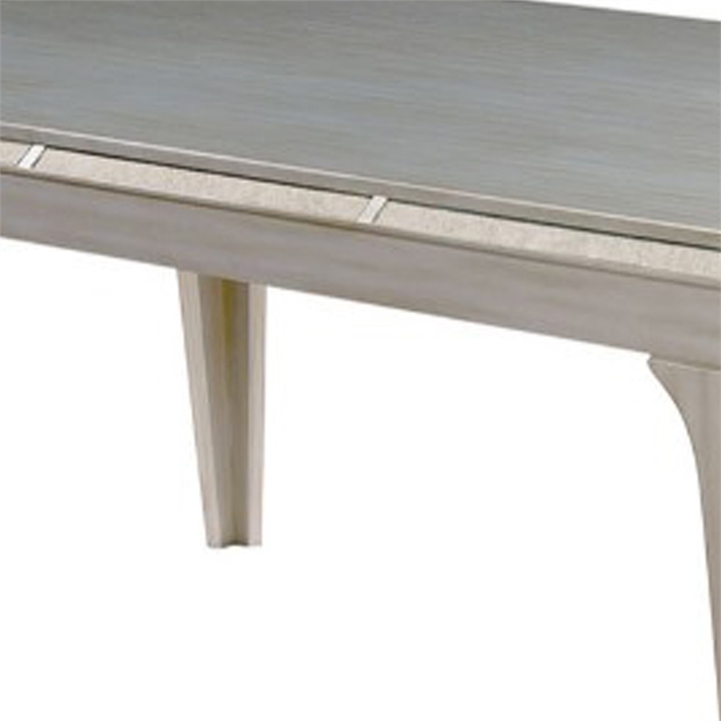 Benjara Diocles Contemporary Style Dining Table With Tapered Legs- Silver