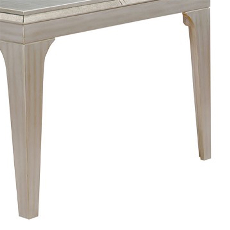 Benjara Diocles Contemporary Style Dining Table With Tapered Legs- Silver