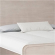 Benjara Giva King Size Bed- Rounded Edges- Natural Oak Beige- Solid Rubberwood