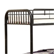 Benjara Metal Twin/Twin Bunk Bed- Black