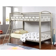 Benjara Metallic Twin/Twin Bunk Bed- Gold