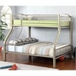 Benjara Metal Twin/Full Bunk Bed- Gold