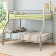 Benjara Metal Twin/Full Bunk Bed- Gold