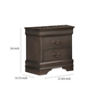Benjara Wooden Solid Grey Night stand- Stained Gray