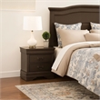 Benjara Wooden Solid Grey Night stand- Stained Gray