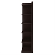 Benjara Radiant Brown Wooden Corner Bookcase