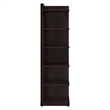 Benjara Radiant Brown Wooden Corner Bookcase