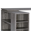 Benjara Modern Style Wooden Office Desk- Gray