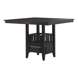 Benjara Transitional Style Counter Height Table- Espresso Brown