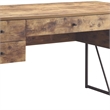 Benjara Voguish Style Writing Desk With 4 Drawers- Brown