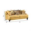 Benjara Soothing Sofa In Gold For Amazing Interior