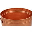 Benjara Hammered Pattern Galvanized Farmhouse Style Tub- Copper
