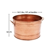 Benjara Hammered Pattern Galvanized Farmhouse Style Tub- Copper