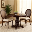 Benjara Traditional Style Dark Cherry Brown Round Dining Table