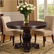 Benjara Traditional Style Dark Cherry Brown Round Dining Table