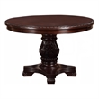 Benjara Traditional Style Dark Cherry Brown Round Dining Table