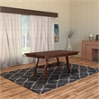 Benjara Solid Wood Dark Walnut Brown Dining Table