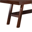 Benjara Solid Wood Dark Walnut Brown Dining Table
