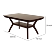 Benjara Newfangled Rubber Wood Dining Table- Espresso