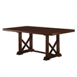 Benjara Rectangular Wooden Dining Table- Brown