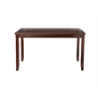 Benjara Rubber Wood 6 Pieces Dining Set In Espresso Brown