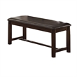Benjara Rubber Wood 6 Pieces Dining Set In Espresso Brown