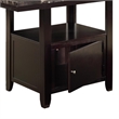 Benjara Faux Marble Top Counter Height Table With Bottom Compartment- Brown