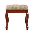 Benjara Cherub Vanity Set Featuring Stool and Flip-Up Mirror Cherry Brown
