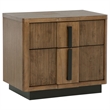 Benjara Reon 4pc Queen Bedroom Set with Storage- Ash Brown Fluted Panel