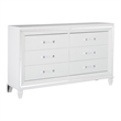 Benjara Rosa 4 Pc Queen Storage Bedroom Set-LED-Mirrored Accents-White Metallic