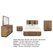 Benjara Reon 5pc Queen Bedroom Set with Storage- Ash Brown Fluted Panel