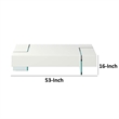 Benjara Wami Tall Coffee Table- Tempered Glass- 53