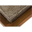 Benjara Square Shape Rustic Steel Framed Coffee Table w/ Concrete Top-Brown/Gray