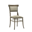 Benjara 7 PC Wood Dining Table Set- Rectangular Top- Padded Chairs- Brown Beige