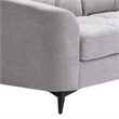Benjara Odin 2 PC Sofa & Loveseat Set- Light Gray Linen Upholstery