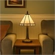 Benjara Tree Like Metal Body Table lamp with Conl Shade-Beige/Bronze