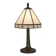 Benjara Tree Like Metal Body Table lamp with Conl Shade-Beige/Bronze