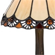 Benjara Tree Like Metal Body Table lamp with Conl Shade-Bronze/Beige