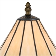 Benjara Tree Like Metal Body Table lamp with Conl Shade-Bronze/Beige