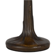 Benjara Tree Like Metal Body Table lamp with Conl Shade-Bronze/Beige